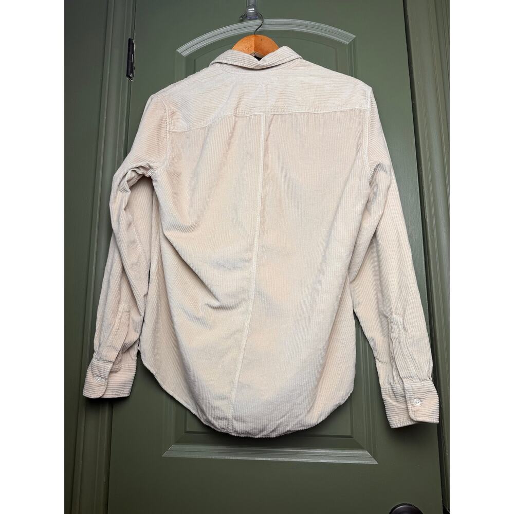 Frank & Eileen LUKE Relaxed Fit Corduroy Long Sleeve Soft Button-Up Shirt Tan XS - Picture 4 of 9